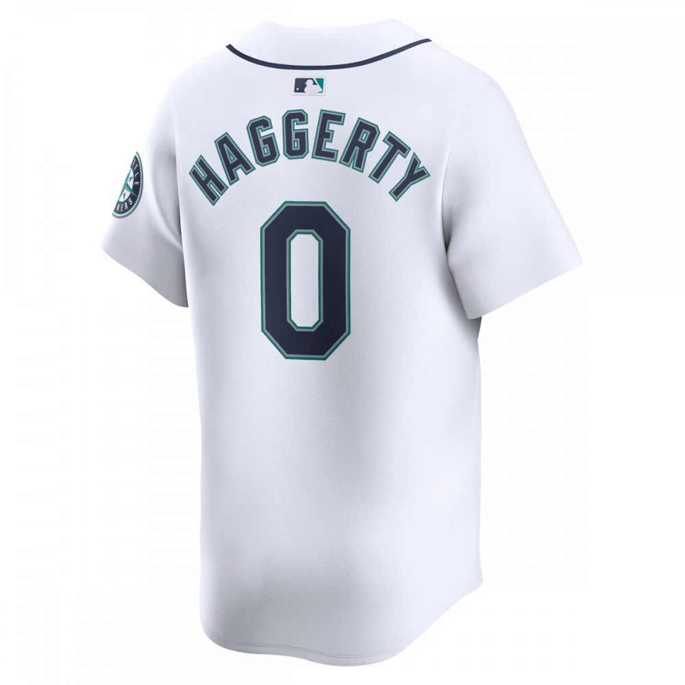 Sam Haggerty Seattle Mariners Home Limited Player Jersey - White-Pro Kit Vault | Brand New 26/27 Sports Jerseys